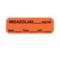 Nevs Label, Midazolam 1/2" x 1-1/2" Orange w/Black LANT-1232D - alternate 1